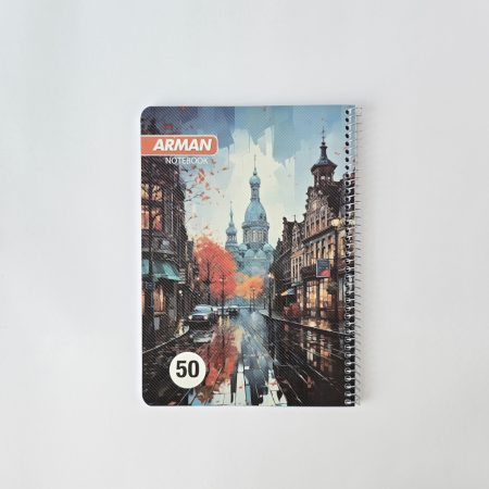 دفتر 50 برگ سیمی تک خط کلاسیک آرمان