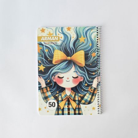 دفتر 50 برگ سیمی تک خط دخترانه آرمان