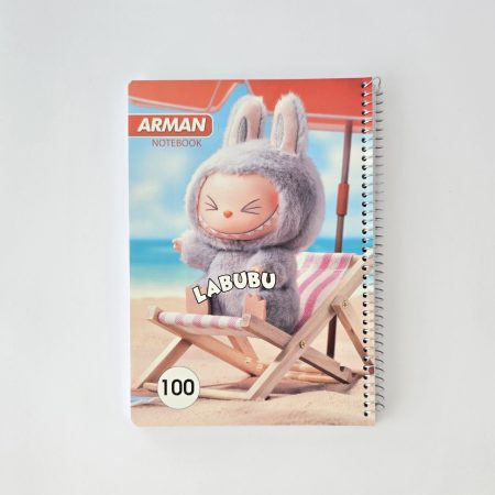 دفتر 100 برگ سیمی تک خط لبوبو آرمان